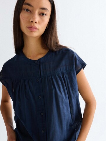 WRANGLER Blouse 'Drop Shoulder' in Blauw