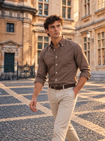 KING Essentials Regular fit Button Up Shirt 'The Tommy' in Grey