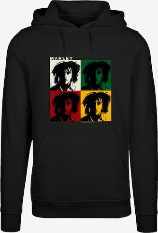 F4NT4STIC Sweatshirt 'Bob Marley Reggae Music Colour Blocks' in Schwarz: predná strana