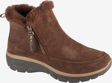 SKECHERS Ankle Boots 'Easy Going - Cool Zip!' in Brown: front