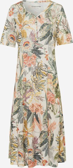 Green Cotton Jerseykleid in beige, Produktansicht