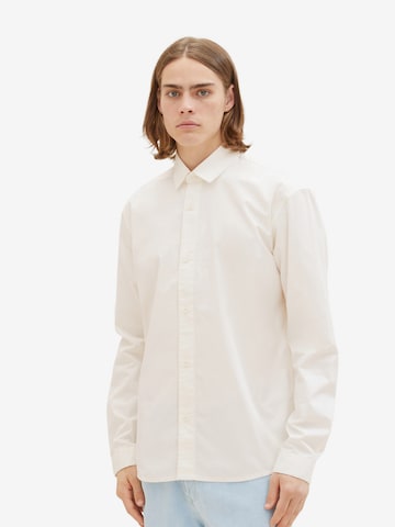 TOM TAILOR DENIM - Regular Fit Camisa em branco: frente