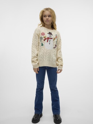 Vero Moda Girl Pullover 'VMSnowman' i beige