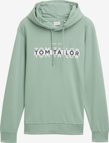 Sweat-shirt TOM TAILOR en vert : devant