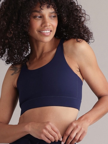 Reggiseno sportivo 'Criss Cross' di Hey Honey in blu: frontale