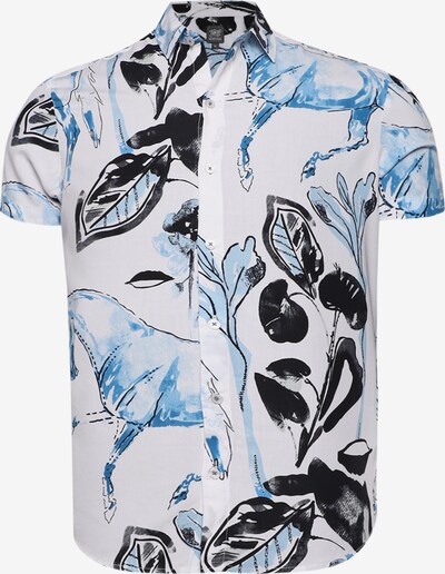 Campus Sutra Button Up Shirt ' Maverick ' in Blue / Black / White, Item view