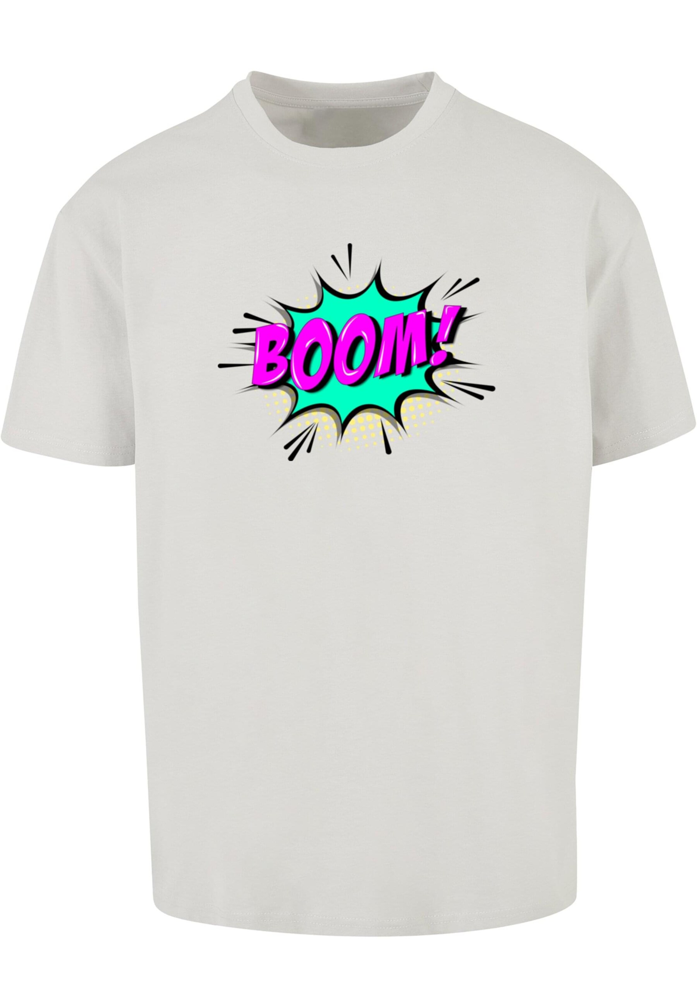 T-Shirt 'BOOM Comic' Merchcode en gris : devant