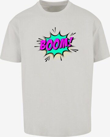 Merchcode Shirt 'BOOM Comic' in Grijs: voorkant