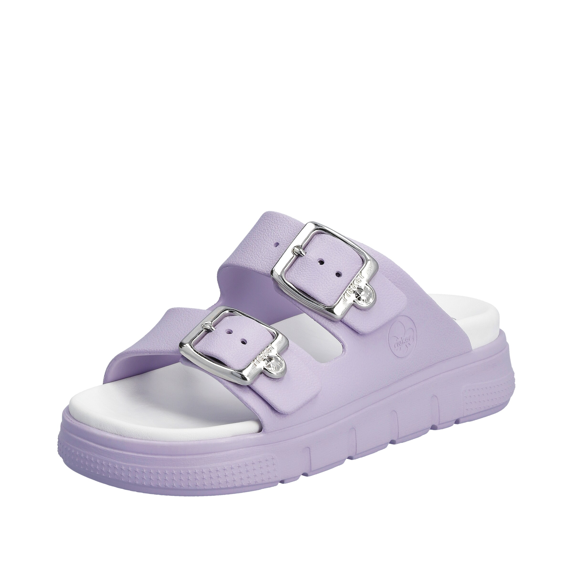 Rieker Pantolette in Lila: Vorderseite