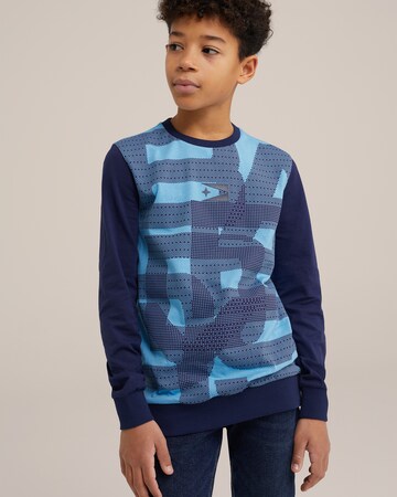 WE Fashion Shirt in Blauw: voorkant