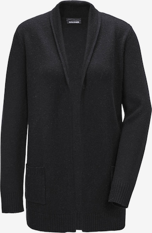 Goldner Gebreid vest in Zwart: voorkant