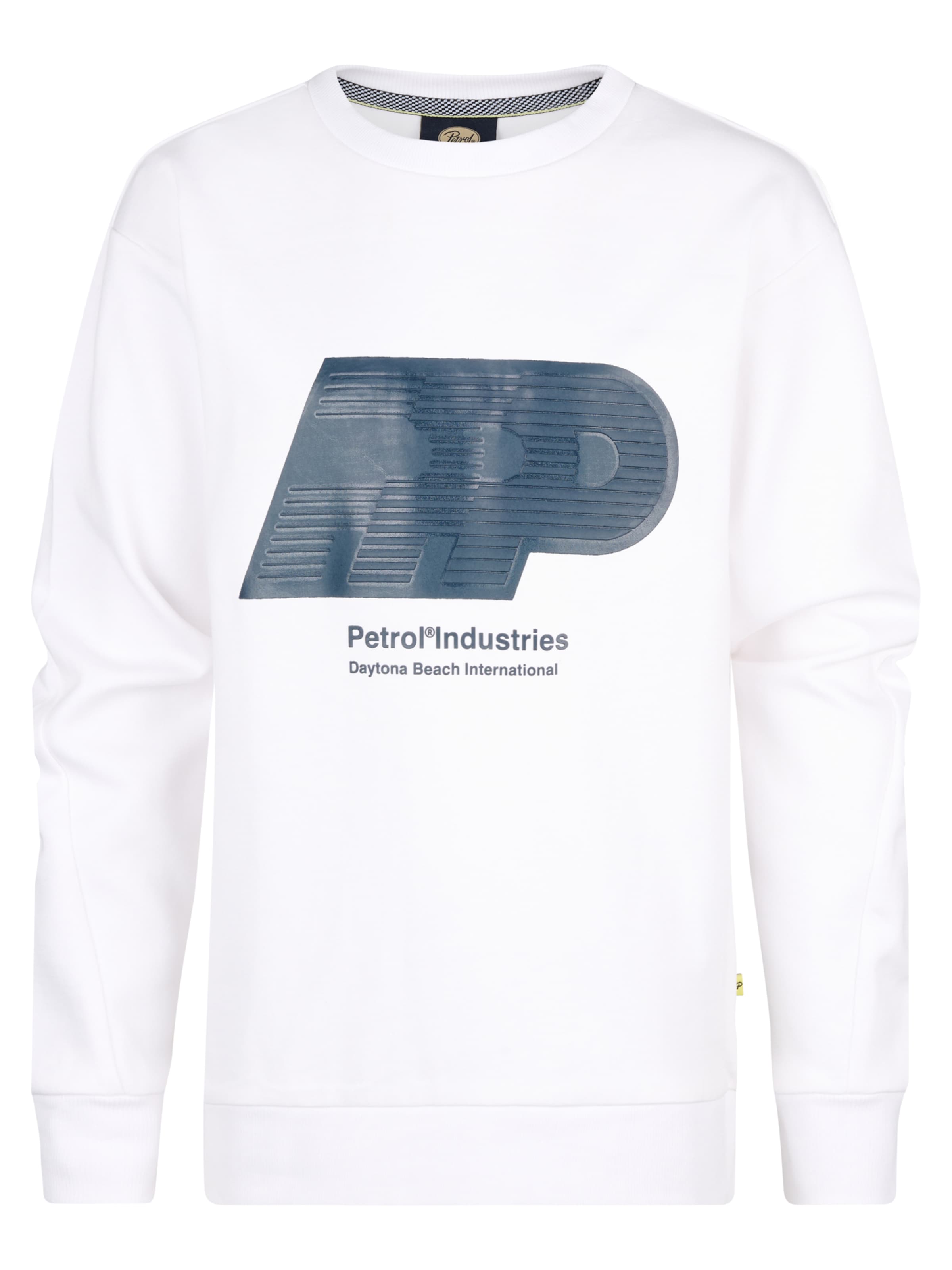 Petrol Industries Sweatshirt 'Harborview' in White: front