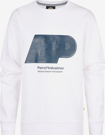 Petrol Industries Sweatshirt 'Harborview' in Weiß: Vorderseite