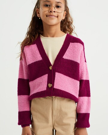 rozā WE Fashion Adīta jaka: no priekšpuses
