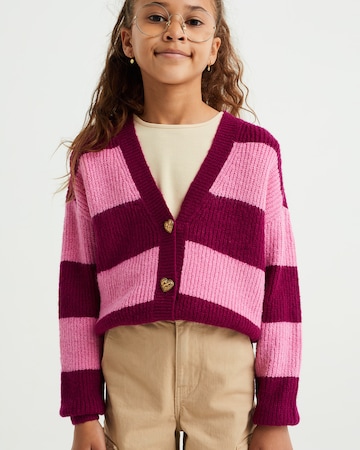 Cardigan WE Fashion en rose : devant