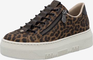 Baskets basses Rieker en marron : devant