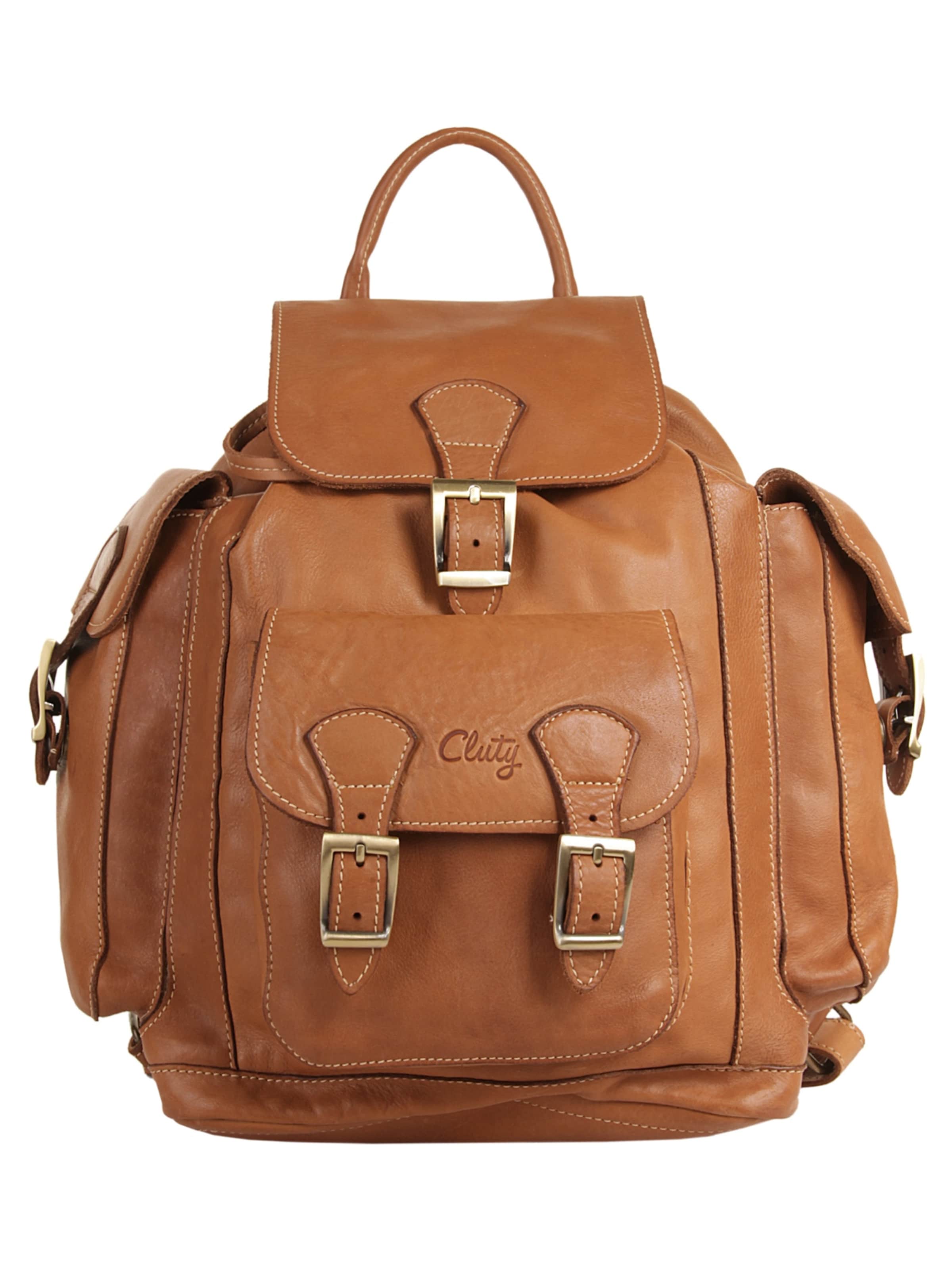Sac à dos Cluty en marron : devant