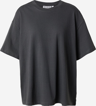 Marškinėliai iš WEEKDAY, spalva – tamsiai pilka, Prekių apžvalga