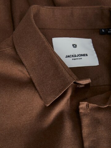 JACK & JONES Tavaline suurus Triiksärk 'ARTHUR', värv pruun