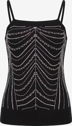 Haut usha BLACK LABEL en noir : devant