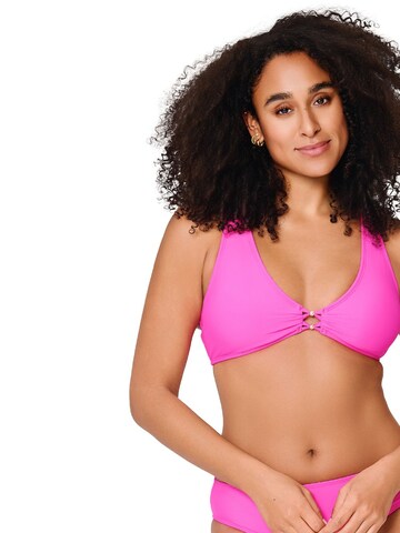 Triunghi Costum de baie două piese de la LingaDore pe roz: față