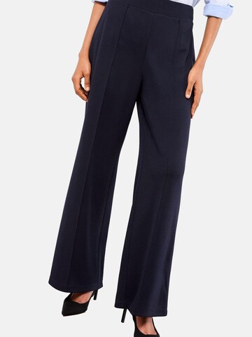 Wide leg Pantaloni con piega frontale di Lipsy in blu: frontale