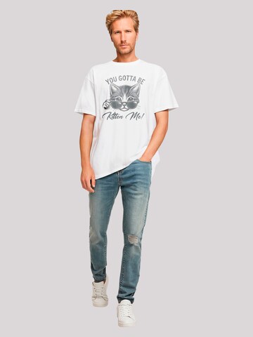F4NT4STIC Shirt 'Kätzchen You Gotta Be Kitten Me!' in Wit