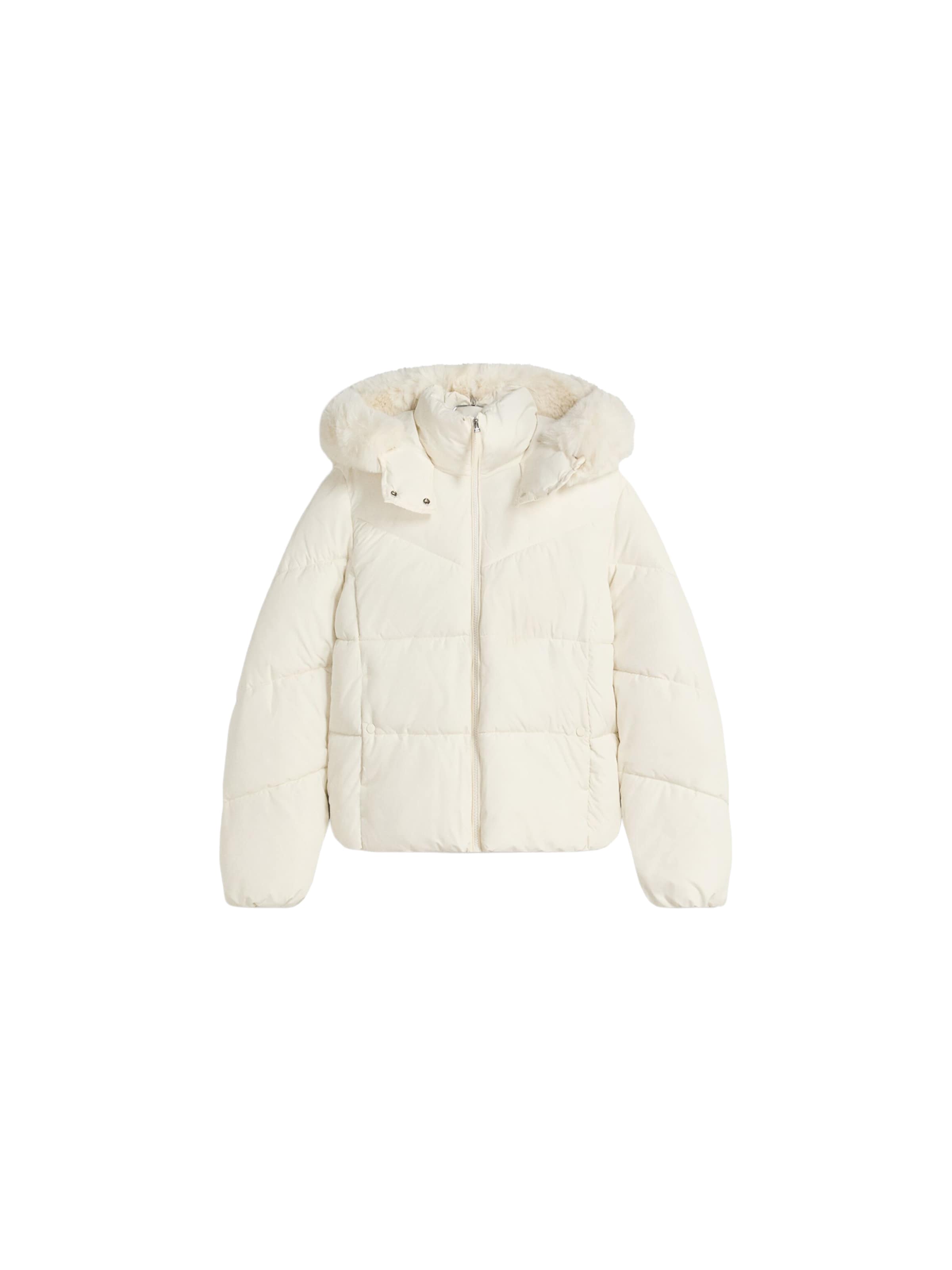 Bershka Winter jacket in Yellow: front