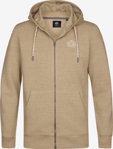 Veste de survêtement Petrol Industries en marron : devant