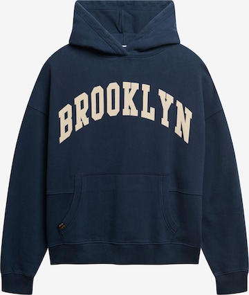 Superdry Sweatshirt 'Athletic Essentials' in Blue: front