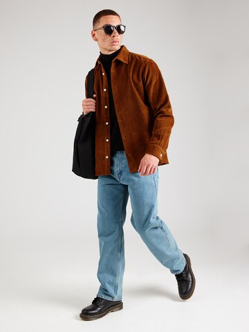 JACK & JONES Comfort fit Overhemd in Bruin