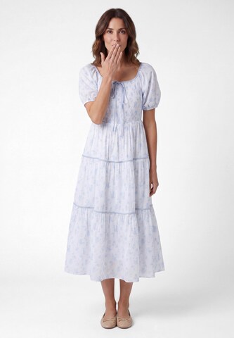 Robe Usha en bleu : devant