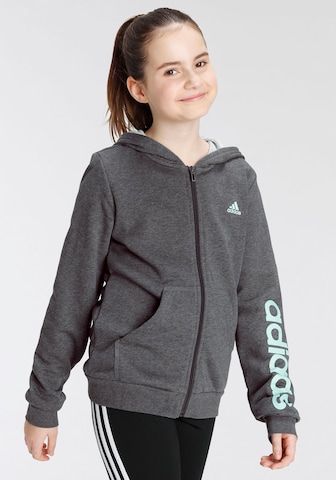 Veste de survêtement ADIDAS SPORTSWEAR en gris : devant