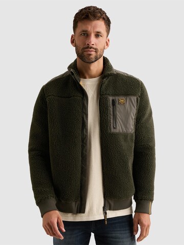 PME Legend Übergangsjacke 'Sherpa hybrid jacket with zipper closure'‌‌‌‌‌ in Grün: Vorderseite