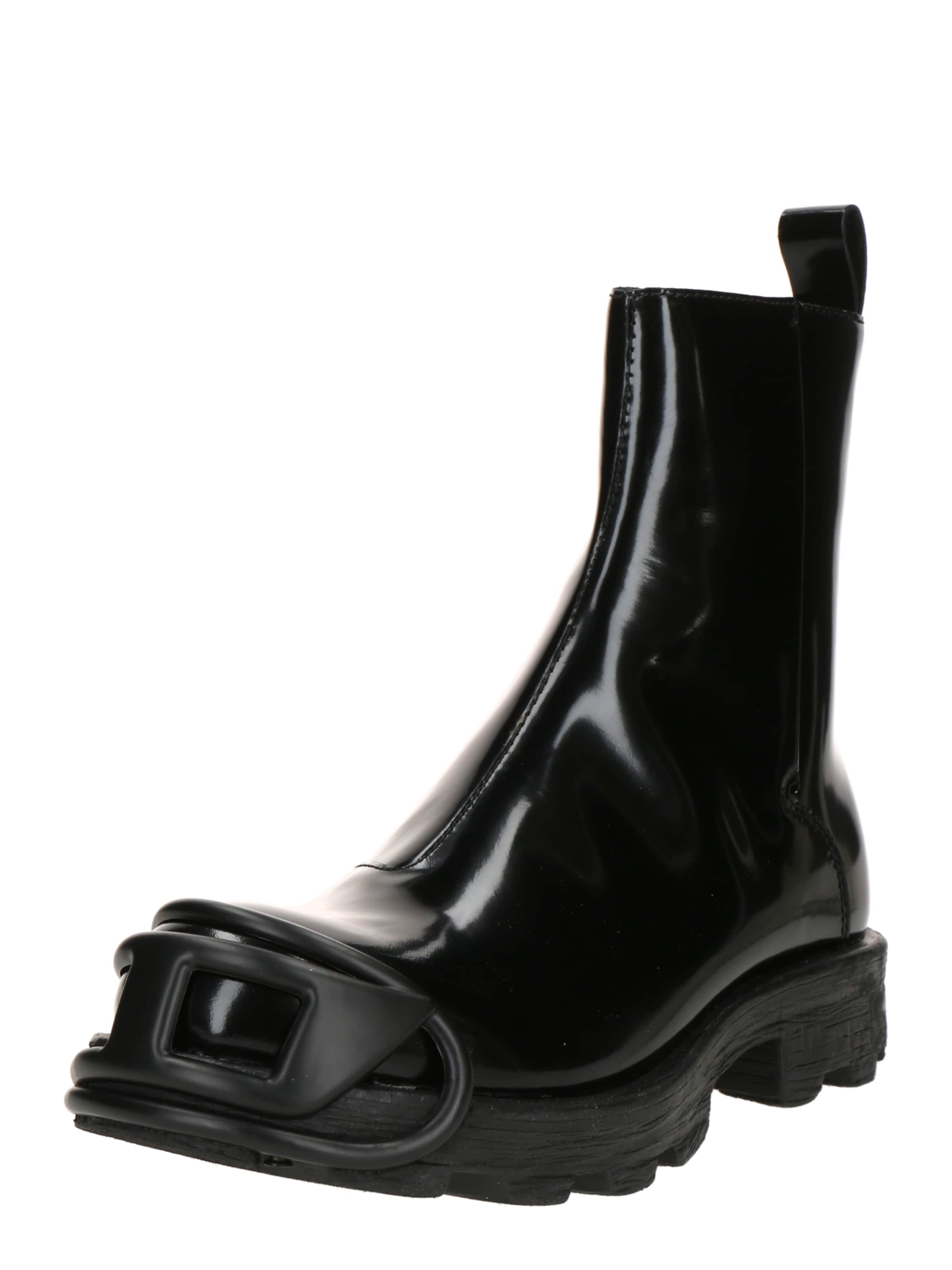 DIESEL Ботинки 'D-HAMMER' в Черный: спереди