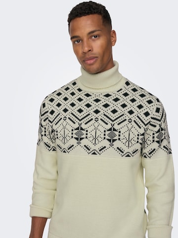 Only & Sons Sweater in White