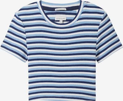 TOM TAILOR Shirt in de kleur Donkerblauw / Wit, Productweergave