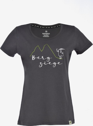 Gipfelglück T-Shirt 'Frieda' in Grau: Vorderseite