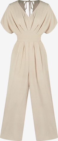 Cupshe Jumpsuit in Beige: front