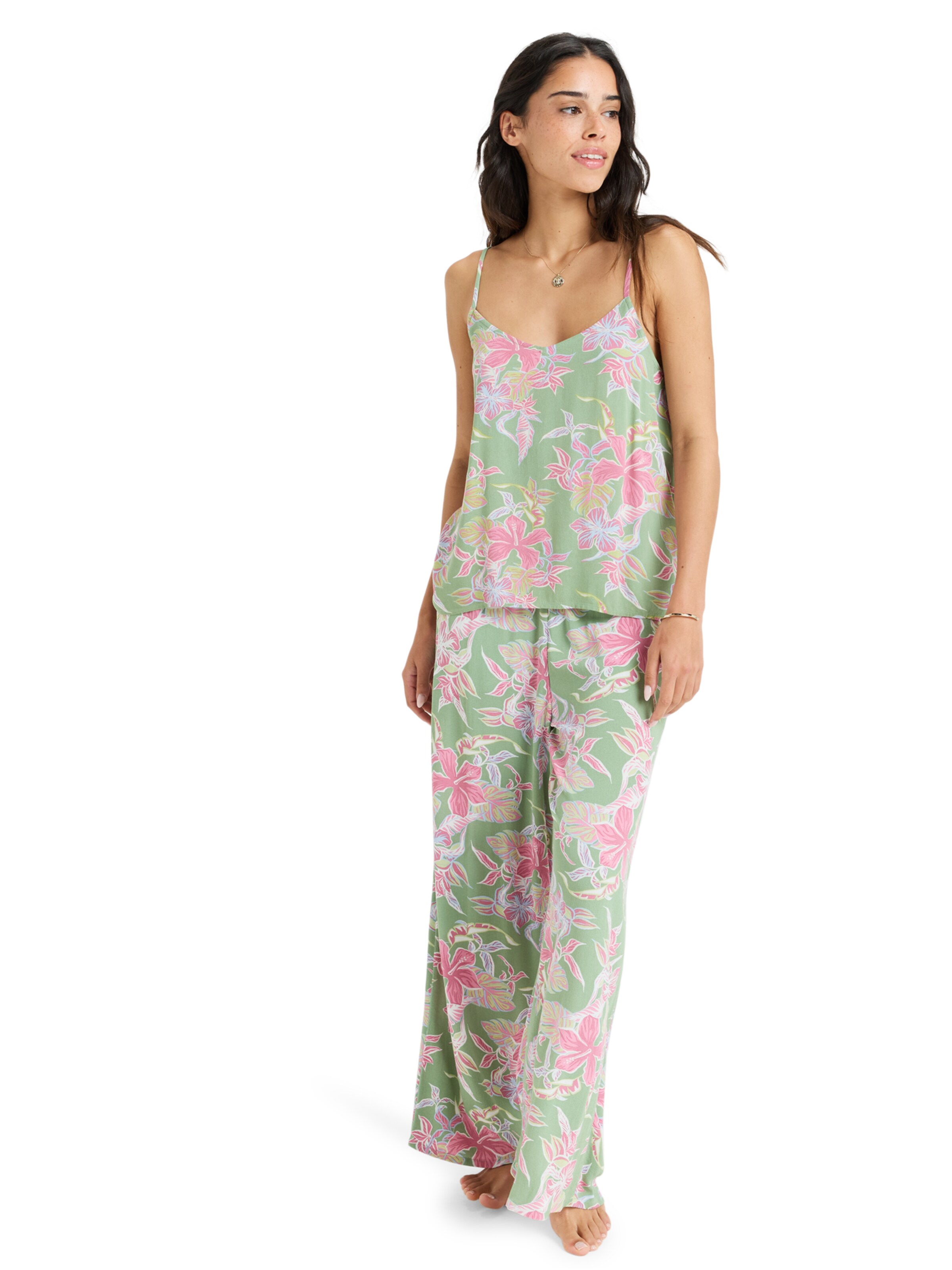 Haut 'Hibiscus Island' ROXY en vert