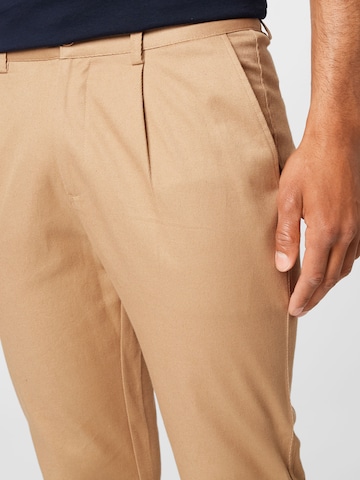 ABOUT YOU Regular Pleat-Front Pants 'Logan' in Beige