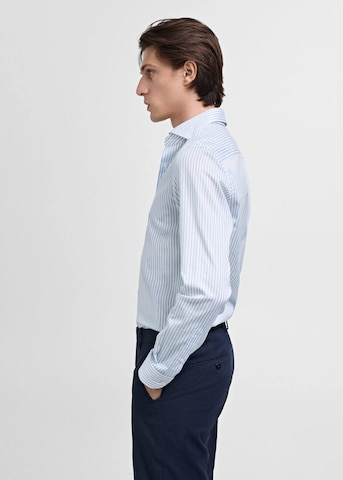 MANGO MAN Slim fit Button Up Shirt 'Pals' in Blue