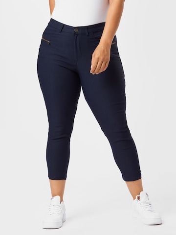 Zizzi Slim fit Pants 'Jeva' in Blue: front