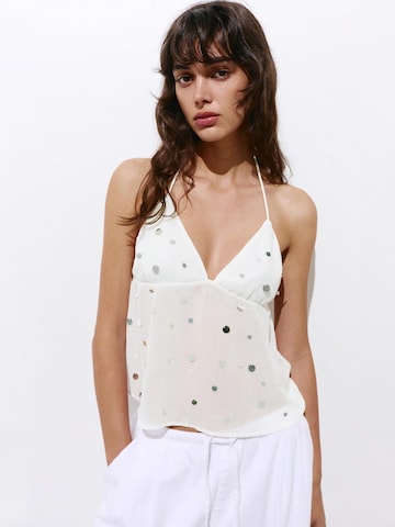 Pull&Bear Top in Weiß: Vorderseite