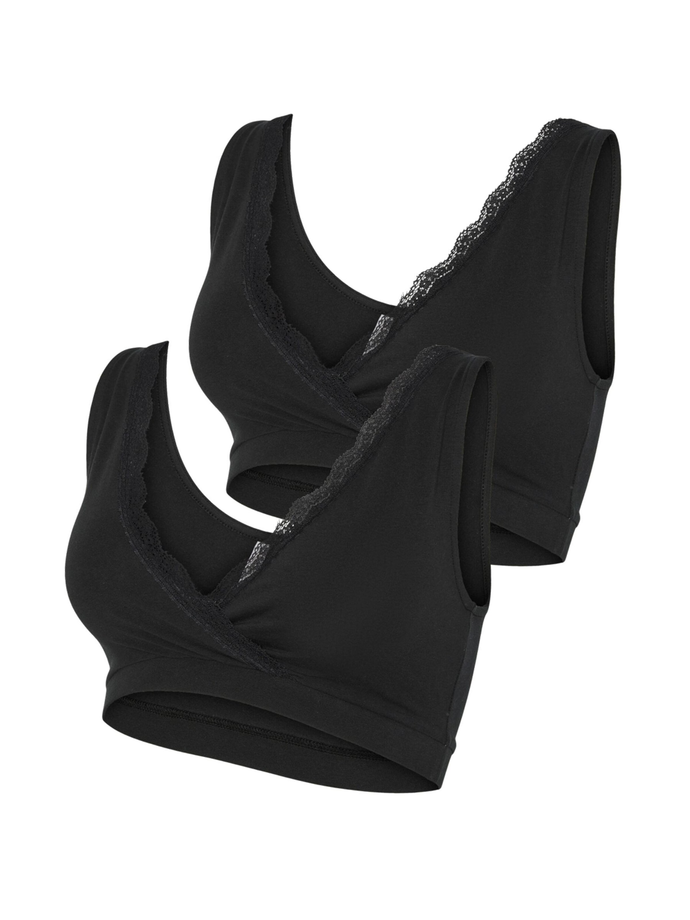 Reggiseno di MAMALICIOUS in nero: frontale