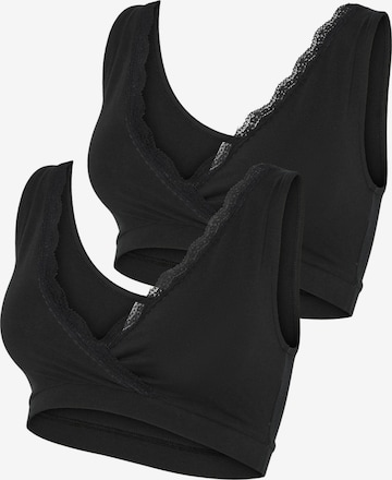 Reggiseno di MAMALICIOUS in nero: frontale