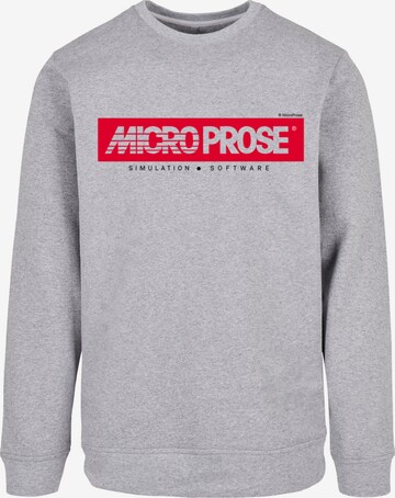 F4NT4STIC Sweatshirt 'MicroProse' in Grijs: voorkant