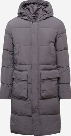 Manteau d’hiver BURTON MENSWEAR LONDON en gris : devant