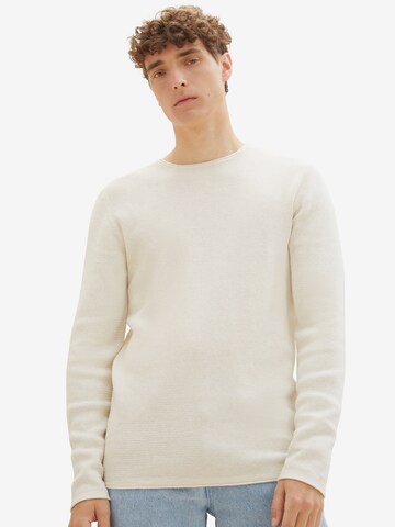 TOM TAILOR DENIM Pullover in Beige