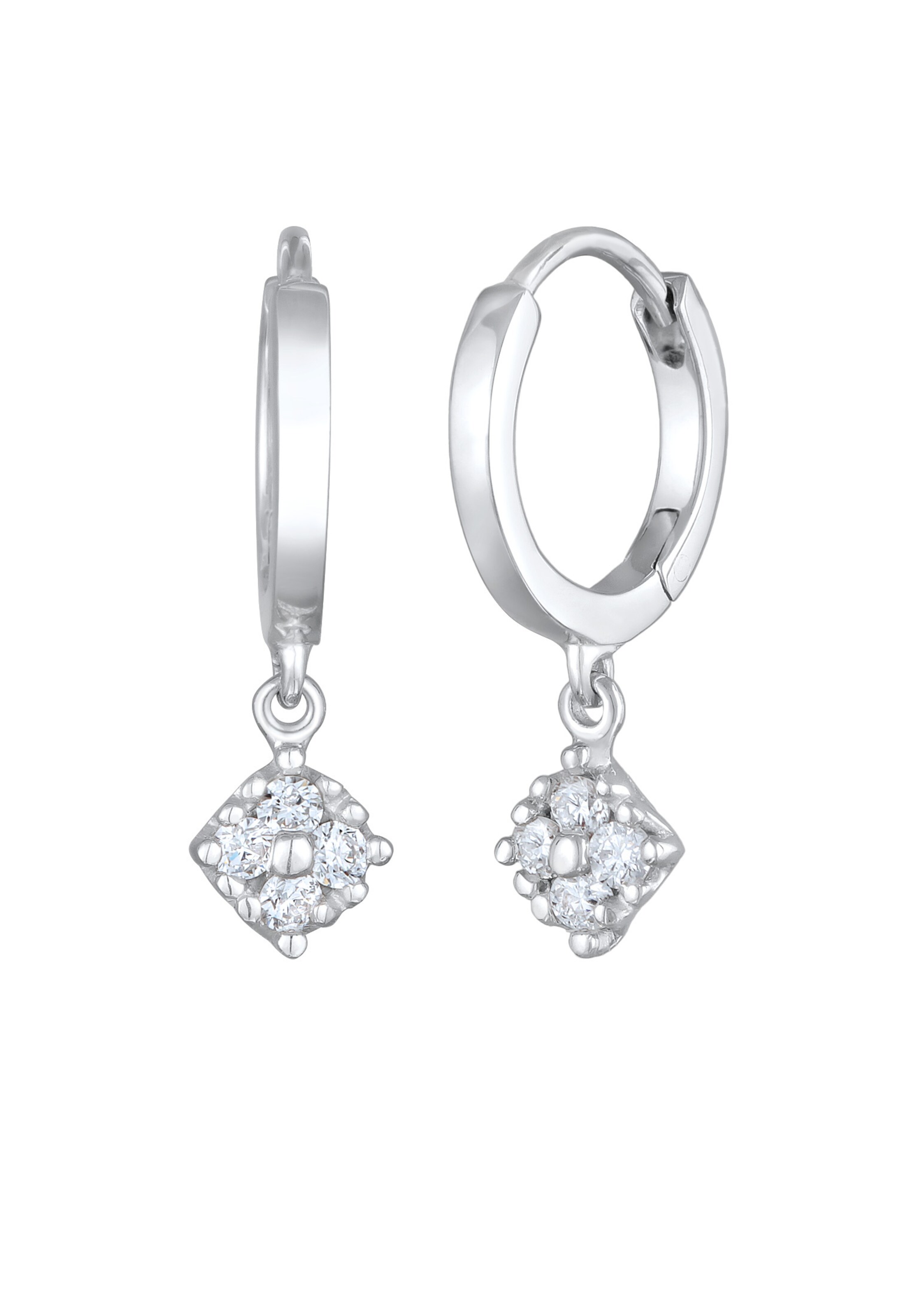 Boucles d'oreilles 'Viereck' Elli DIAMONDS en argent